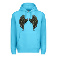 Ocean Blue leopard camouflage wings Premium Hoodie - RanaPortraitStore