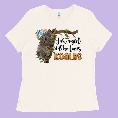 Just A Girl Who Loves Koalas Ladies Tee Designed By Barkaloodesign