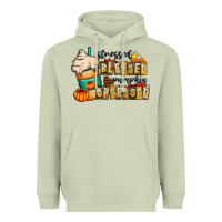 Matcha stressed blessed pumpkin obsessed Heavyweight Hoodie - CowhideDigitalArt