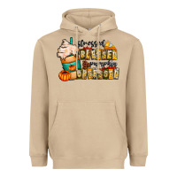 Mushroom stressed blessed pumpkin obsessed Heavyweight Hoodie - CowhideDigitalArt