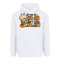 White stressed blessed pumpkin obsessed Heavyweight Hoodie - CowhideDigitalArt