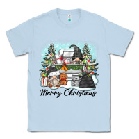 Dusty Blue merry christmas gnomes Classic Tee - Zillion Design Studio