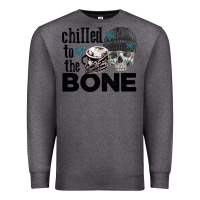 Charcoal Heather Chilled to the bone skull winter Premium Sweatshirt - FaDigitalArtStudio