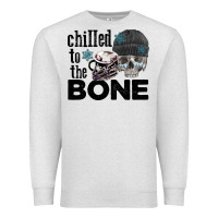 Oatmeal Heather Chilled to the bone skull winter Premium Sweatshirt - FaDigitalArtStudio