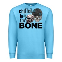 Ocean Blue Chilled to the bone skull winter Premium Sweatshirt - FaDigitalArtStudio