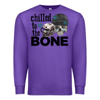 Purple Chilled to the bone skull winter Premium Sweatshirt - FaDigitalArtStudio