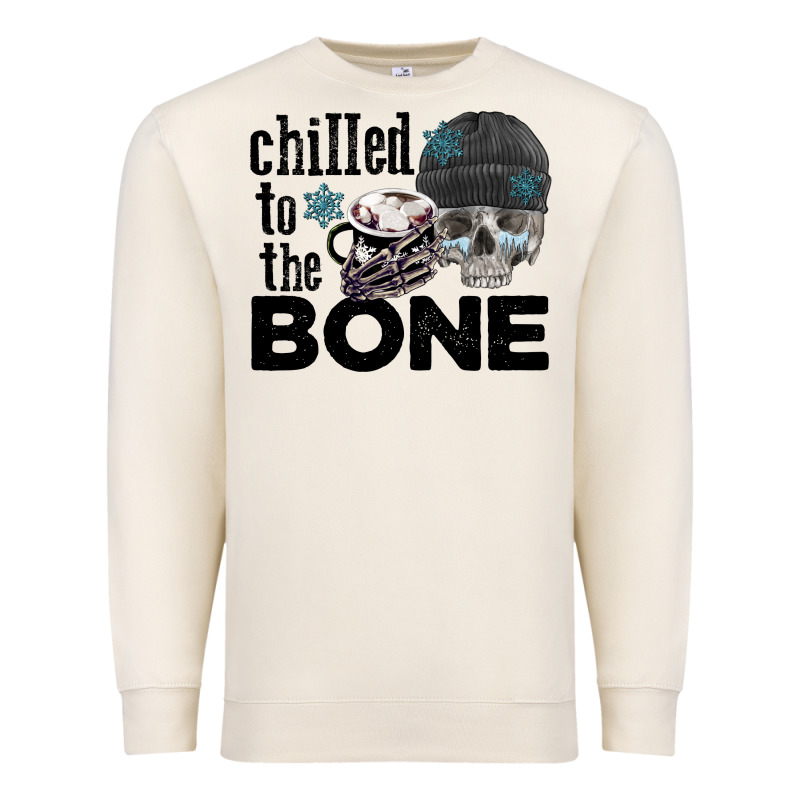 Chilled To The Bone Skull Winter Premium Sweatshirt by FaDigitalArtStudio | Teevron