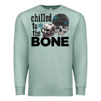 Seafoam Chilled to the bone skull winter Premium Sweatshirt - FaDigitalArtStudio