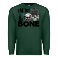 Sports Green Chilled to the bone skull winter Premium Sweatshirt - FaDigitalArtStudio