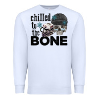 White Chilled to the bone skull winter Premium Sweatshirt - FaDigitalArtStudio