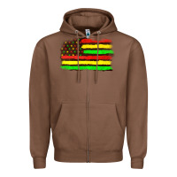 Chestnut juneteenth flag Zipper Hoodie - texasbilliewilder