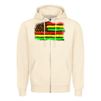 Sandshell juneteenth flag Zipper Hoodie - texasbilliewilder