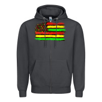 Smoke juneteenth flag Zipper Hoodie - texasbilliewilder