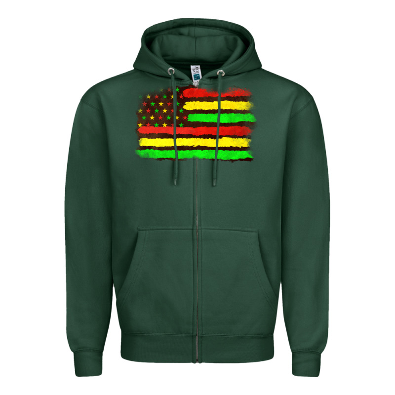 Juneteenth Flag Zipper Hoodie by texasbilliewilder | Teevron