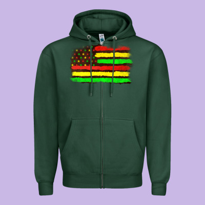 Zipper Hoodie juneteenth flag