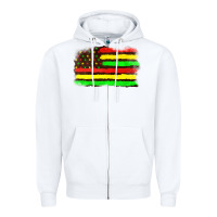 White juneteenth flag Zipper Hoodie - texasbilliewilder