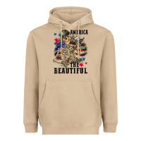 Mushroom America the beautiful 4th of july Heavyweight Hoodie - CowGirlArtShop