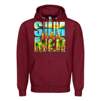 Burgundy summer vibes Zipper Hoodie - Zillion Design Studio