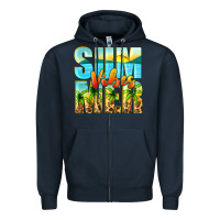 Navy summer vibes Zipper Hoodie - Zillion Design Studio