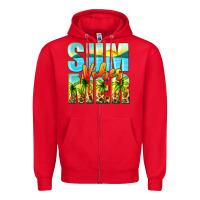 Red summer vibes Zipper Hoodie - Zillion Design Studio