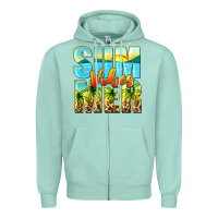 Seafoam summer vibes Zipper Hoodie - Zillion Design Studio