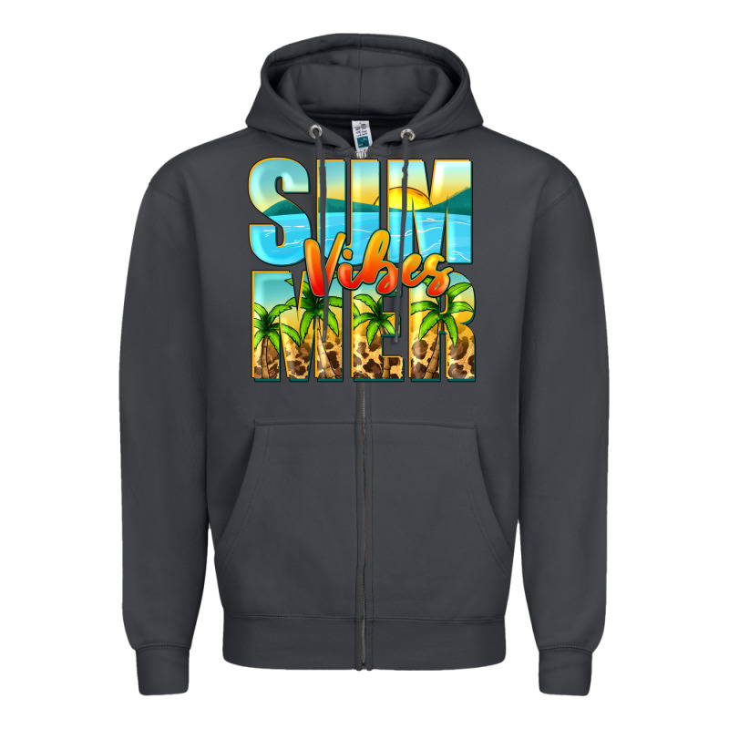 Summer Vibes Zipper Hoodie by Zillion Design Studio | Teevron