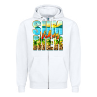 White summer vibes Zipper Hoodie - Zillion Design Studio