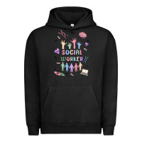 Pigment Black social worker Urban Hoodie - MaliasSmallBusiness