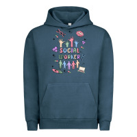 Pigment Midnight Navy social worker Urban Hoodie - MaliasSmallBusiness