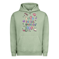 Pigment Oil Green social worker Urban Hoodie - MaliasSmallBusiness