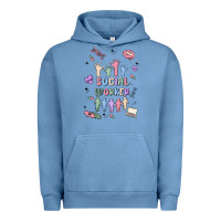 Pigment Pebble Blue social worker Urban Hoodie - MaliasSmallBusiness