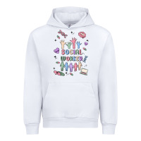 White social worker Urban Hoodie - MaliasSmallBusiness