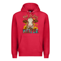 Cardinal heifer with sunflowers Premium Hoodie - LillyAllenDesigns