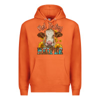 Carrot heifer with sunflowers Premium Hoodie - LillyAllenDesigns