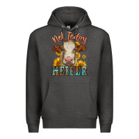 Charcoal Heather heifer with sunflowers Premium Hoodie - LillyAllenDesigns