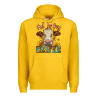 Lemon heifer with sunflowers Premium Hoodie - LillyAllenDesigns