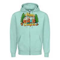 Seafoam happy camper Zipper Hoodie - Zillion Design Studio
