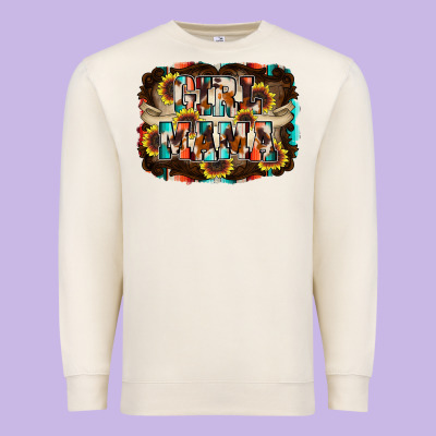 Girl Mama Premium Sweatshirt Designed By Racoondesign
