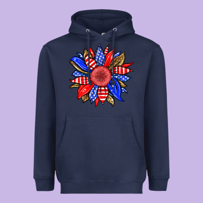 America Sunflower Heavyweight Hoodie Designed By Neo Western