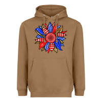 Toasted Coconut America sunflower Heavyweight Hoodie - Neo Western