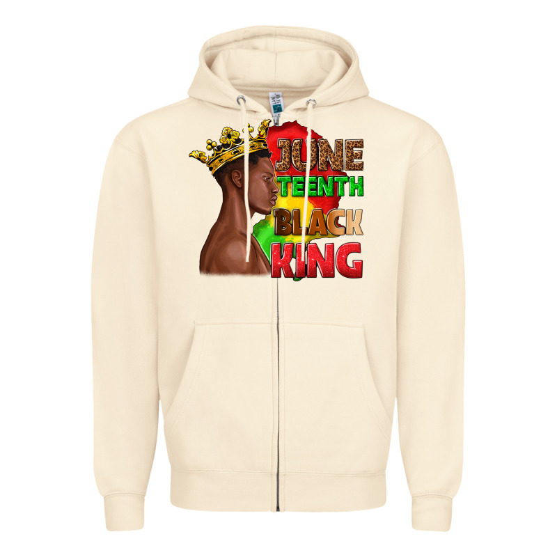 Juneteenth Black King Zipper Hoodie by texasbilliewilder | Teevron