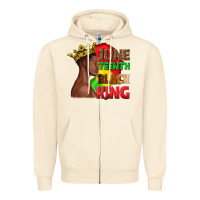 Sandshell juneteenth black king Zipper Hoodie - texasbilliewilder