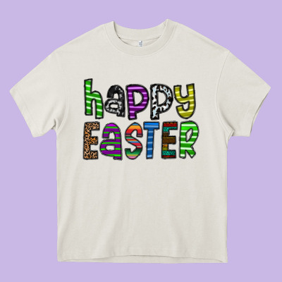 Happy Easter Heavy Core Tee Designed By Cowhidedigitalart