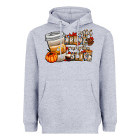 Heather Grey wild about pumpkin spice Heavyweight Hoodie - CowhideDigitalArt