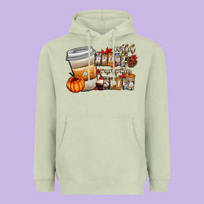 Wild About Pumpkin Spice Heavyweight Hoodie Designed By Cowhidedigitalart