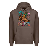 Coffee be mine cowboy rodeo valentines day Premium Hoodie - Jasminsmagicworld