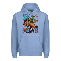 Colony Blue be mine cowboy rodeo valentines day Premium Hoodie - Jasminsmagicworld