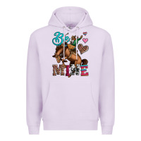Lilac be mine cowboy rodeo valentines day Premium Hoodie - Jasminsmagicworld