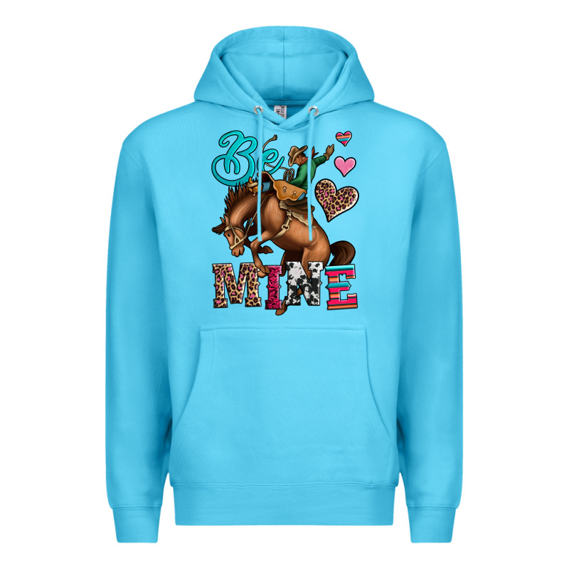 Be Mine Cowboy Rodeo Valentines Day Premium Hoodie by Jasminsmagicworld | Teevron