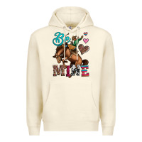 Sandshell be mine cowboy rodeo valentines day Premium Hoodie - Jasminsmagicworld